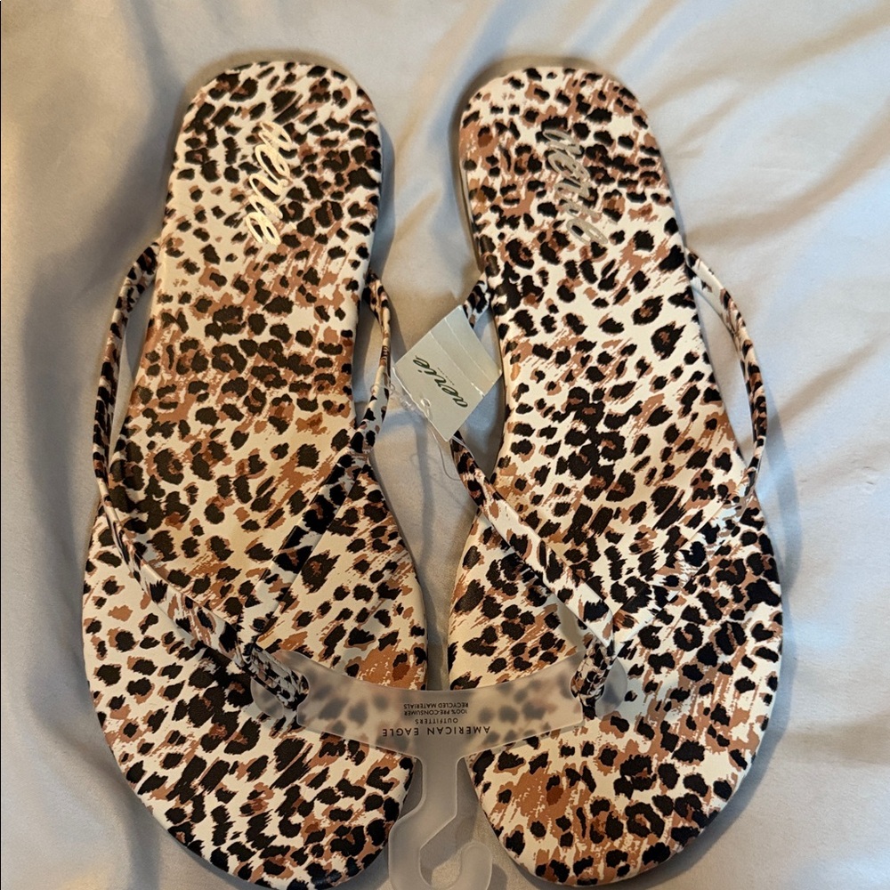 Aerie Leopard Print Sandals